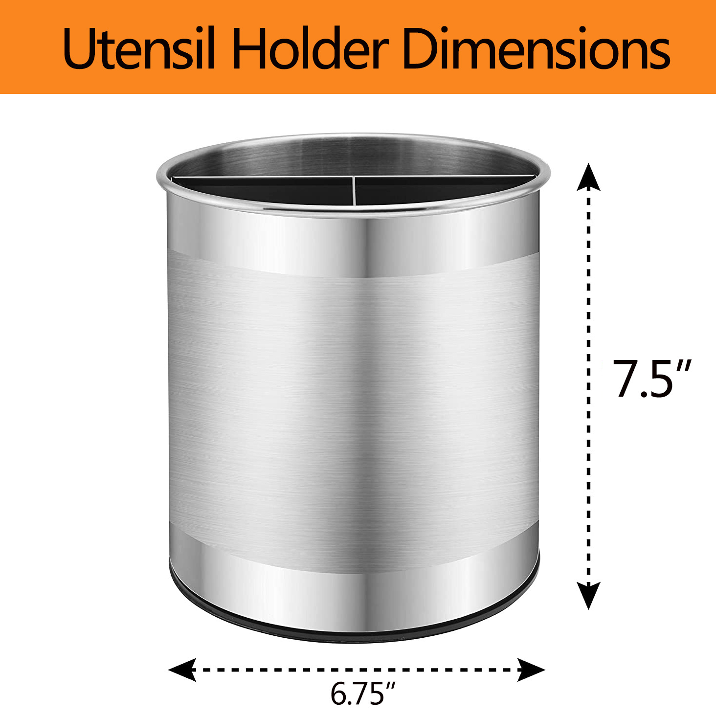 Stainless Steel Rotating Cutlery Utensil Holder