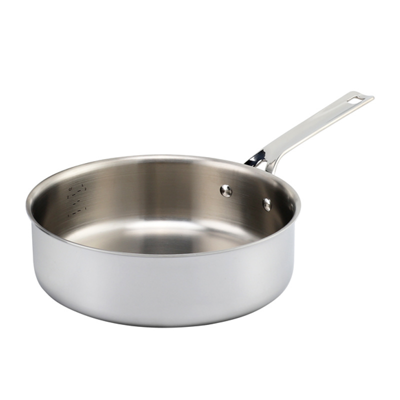 Factory 5pcs Nonstick Saucepan Triply Fry Pan Stock Pot Casserole Stainless Steel Cookware Sets Cooking Pot And Pan