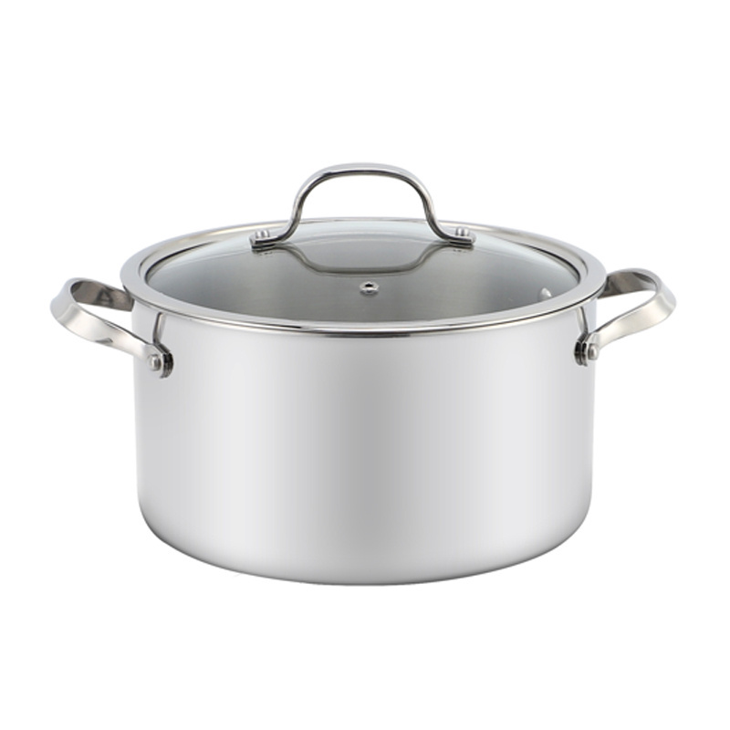 Factory 5pcs Nonstick Saucepan Triply Fry Pan Stock Pot Casserole Stainless Steel Cookware Sets Cooking Pot And Pan