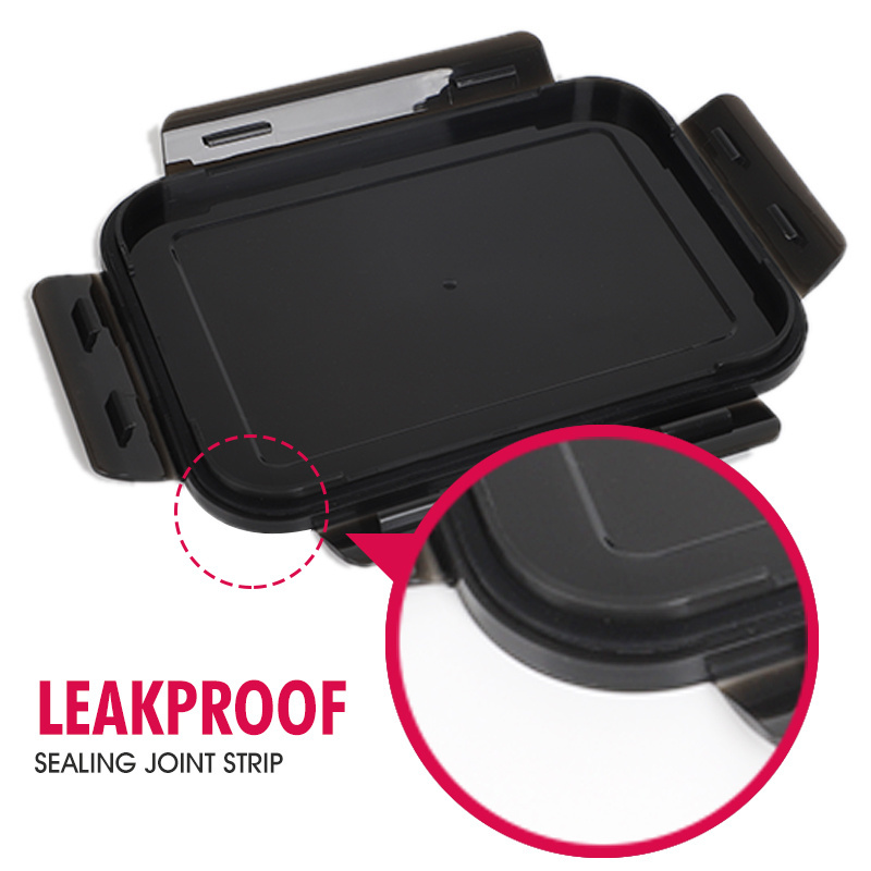 Leakproof Rectangle Bento Box 18/8 Stainless Steel Bento Lunch Box  Lunch Box Set With Locking Lid