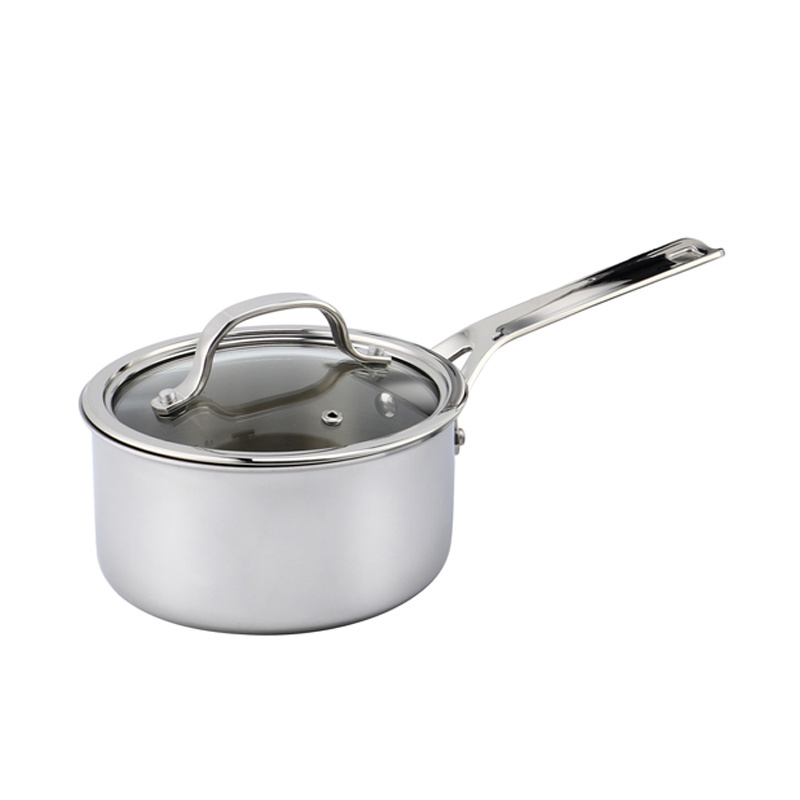 Factory 5pcs Nonstick Saucepan Triply Fry Pan Stock Pot Casserole Stainless Steel Cookware Sets Cooking Pot And Pan