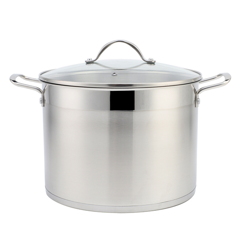 20/24/26cm Cooking Soup Pots Stew Pot Cookware Casserole 8/10/12QT Stainless Steel Stock Pot