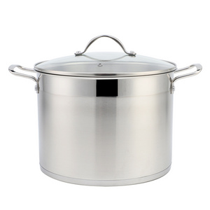 20/24/26cm Cooking Soup Pots Stew Pot Cookware Casserole 8/10/12QT Stainless Steel Stock Pot