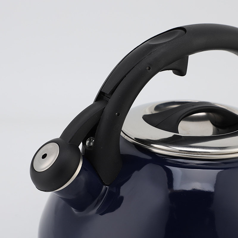 Stovetop Tea Pot Water Kettle Factory 3L 2.8QT Carbon Steel Whistle Kettle Whistling Enamel kettle