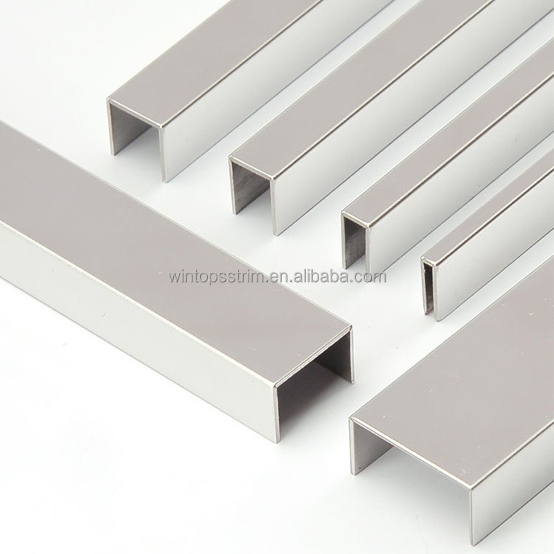 Win Top Stainless Steel Tile Edging Profile Corner Profile Wall Tile Trim U Shape Stainless Steel Wall Tile Decorative Trim