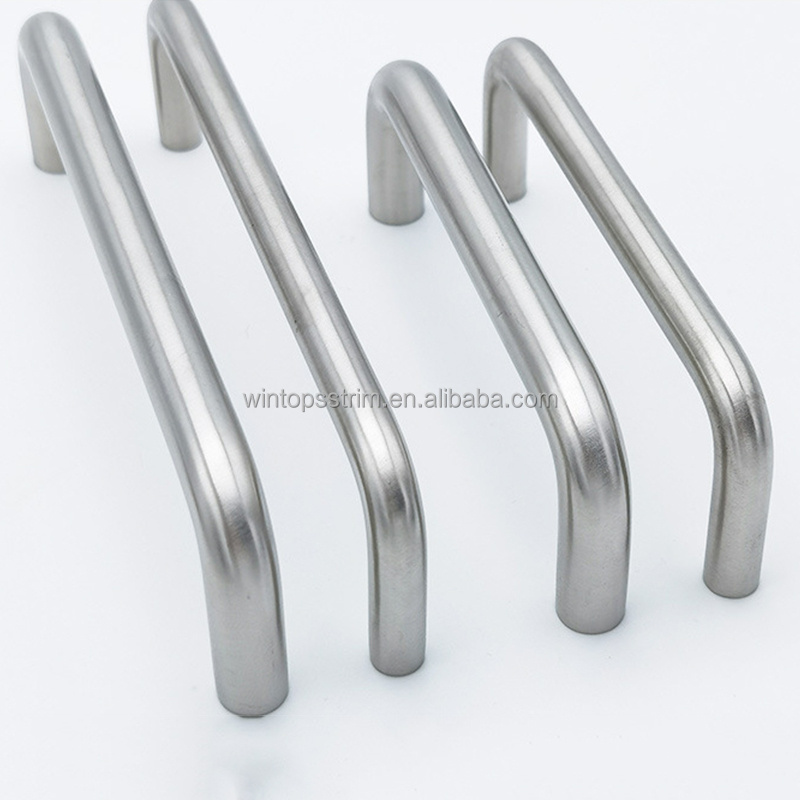 Win Top Furniture Fitting Kitchen Drawer Pulls Cabinet Handles for Office Stainless Steel Round Bar Cabinet Pulls Drawer Handles