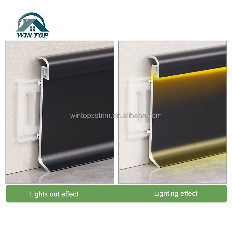 Win Top Flooring Baseboard Lighting Profile Wall Led Skirting Board Aluminum Led Baseboard Lighting Skirting Led Floor Lights