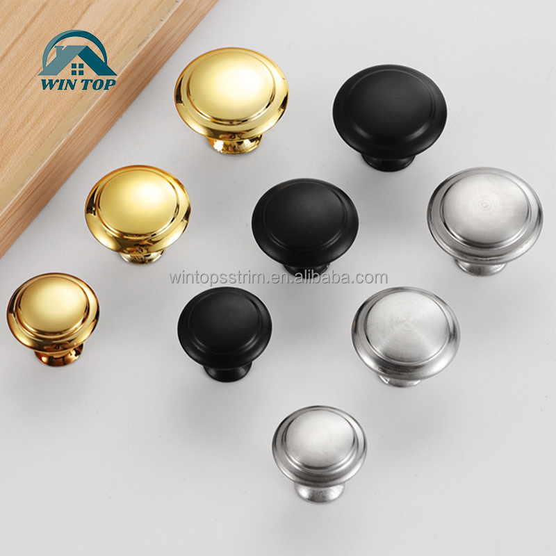 Win Top Round Drawer Knobs Rustproof Brushed Nickel Cabinet Drawer knobs for Kitchen Cupboard Door Cabinet Dresser Knobs