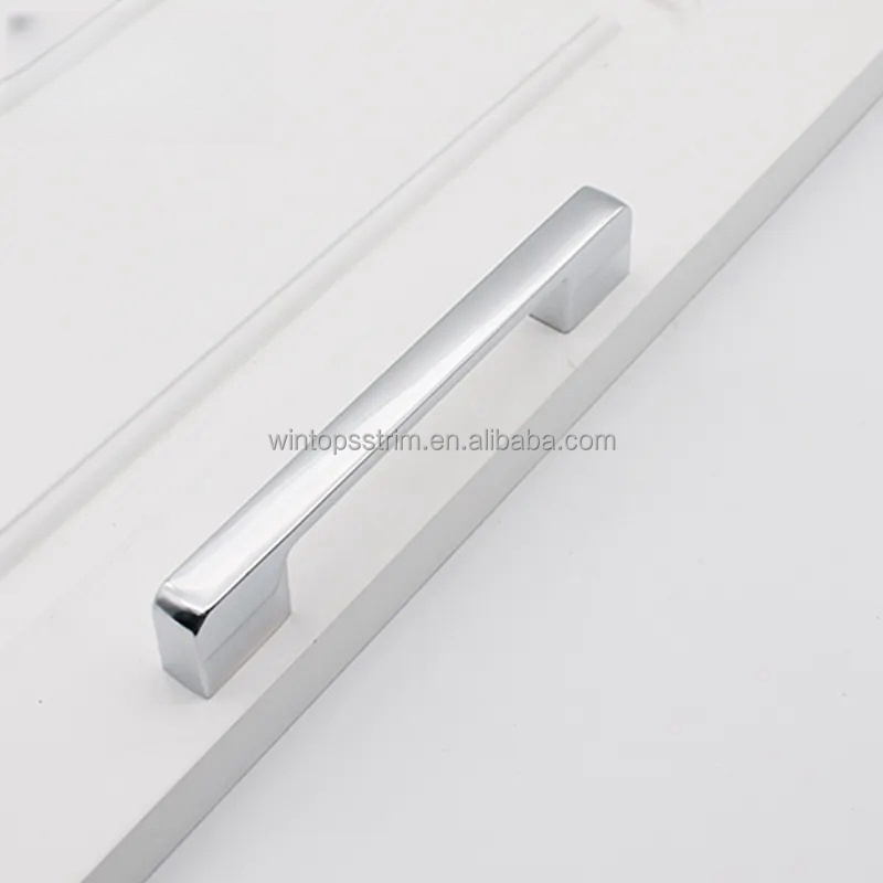 Win Top 96mm Zinc Alloy Black Kitchen Cabinet Drawer Handle Furniture Hardware Drawer And Dresser Pulls Knobs Pulls and Handle