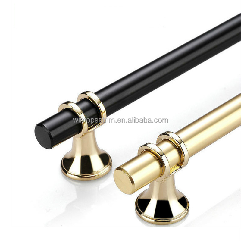 Win Top Straight Bar Cabinet Pull Gold Cabinet Knobs Kitchen Cabinet Knobs Black Zinc Alloy Hardware Pulls Handles T Bar Knob