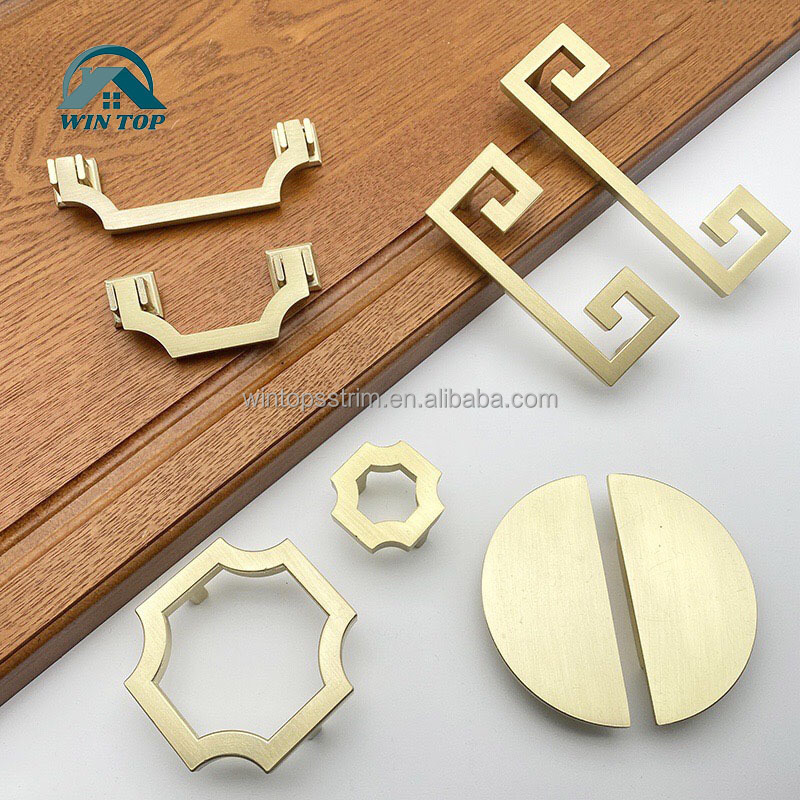 Fashionable Zinc Alloy Door Cabinet Drawer Pull Handle Gold For Furniture Pull Handles