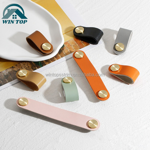 Leather Handle Knob Furniture Kitchen Wardrobe Cupboard Cabinet Drawer Door Pulls Leather Handles