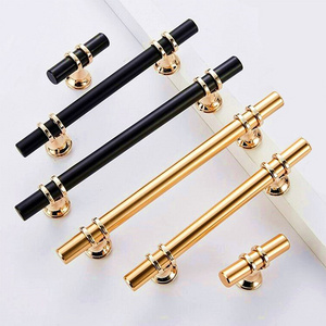 Win Top Straight Bar Cabinet Pull Gold Cabinet Knobs Kitchen Cabinet Knobs Black Zinc Alloy Hardware Pulls Handles T Bar Knob