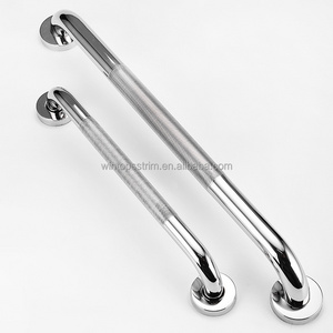 Win Top Stainless Steel Angled Grab Bar with Anti-Slip Grip for Bathtubs Bathroom Grab Bar Handle Safety Hand Rail Support