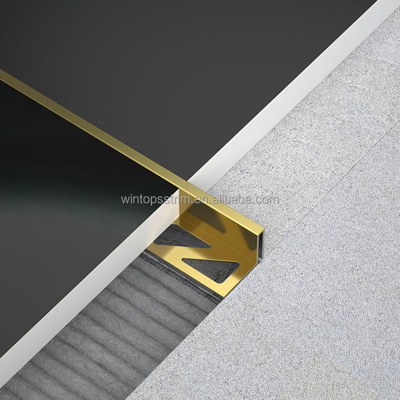 Win Top Manufacturer Inside Corner Metal Tile Edge Trim Stainless Edge Trim For Floor Wall Edges Decoration 304 316 Metal Trim