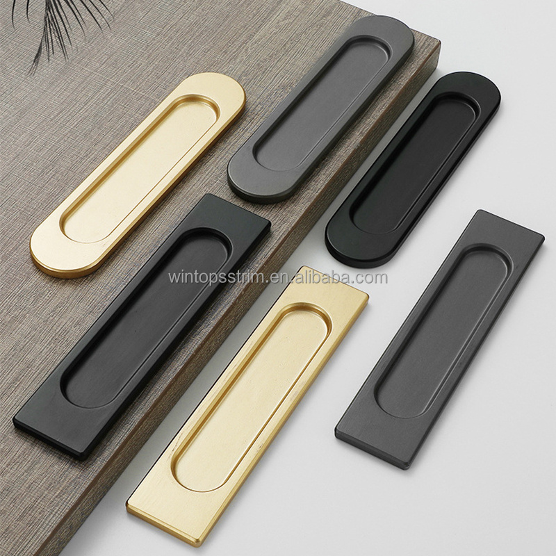 Win Top Sliding Barn Door Finger Pull Recessed Flush Pulls Handle Invisible Handle for Closet Door Hardware