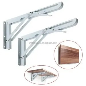 Adjustable Bench Triangle Table Shelf Bracket Stainless Steel L Angle Wall Mounting Foldable Invisible Shelf Buffer Brackets