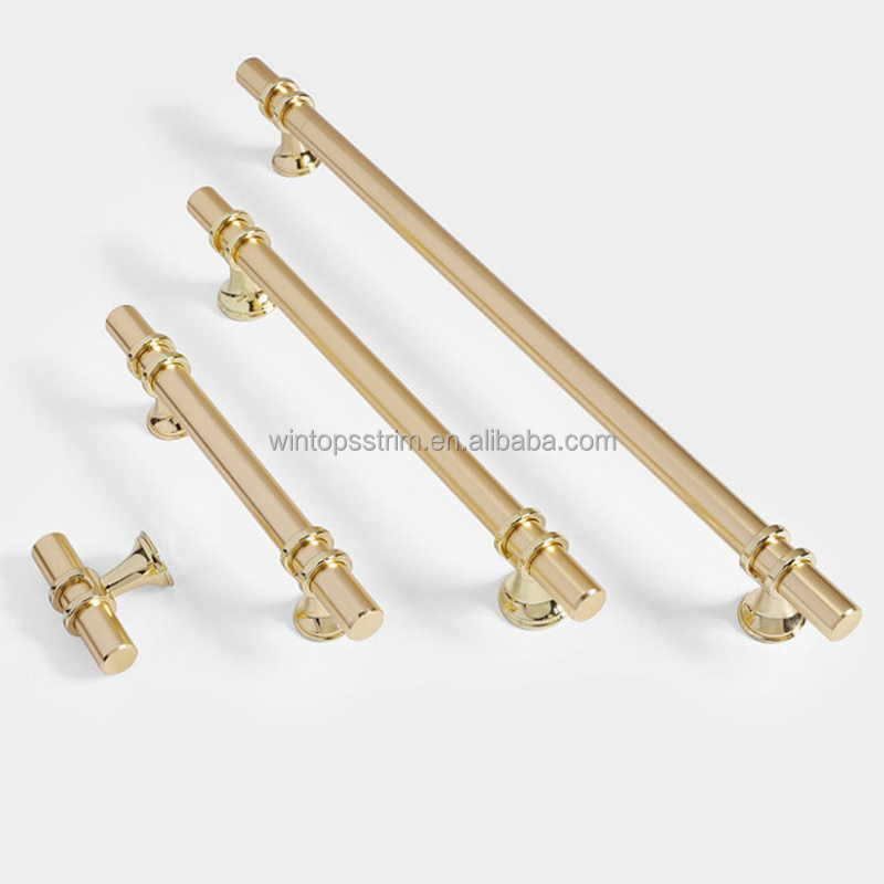 Win Top Straight Bar Cabinet Pull Gold Cabinet Knobs Kitchen Cabinet Knobs Black Zinc Alloy Hardware Pulls Handles T Bar Knob