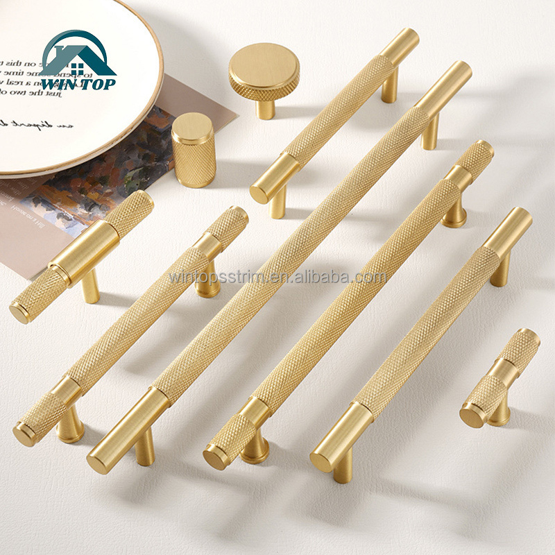 Win Top Brass T Bar Handles Cupboard Hardware Pulls Brass Cabinet Knobs Gold Drawer Knobs Cabinet Dresser Handle