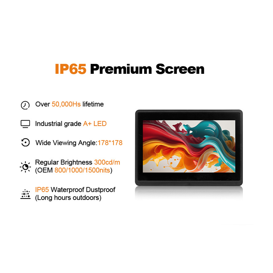 7 inch usb lcd industrial touch screen monitor capacitive touch screen open frame monitor ip65 waterproof vga wall mount monitor