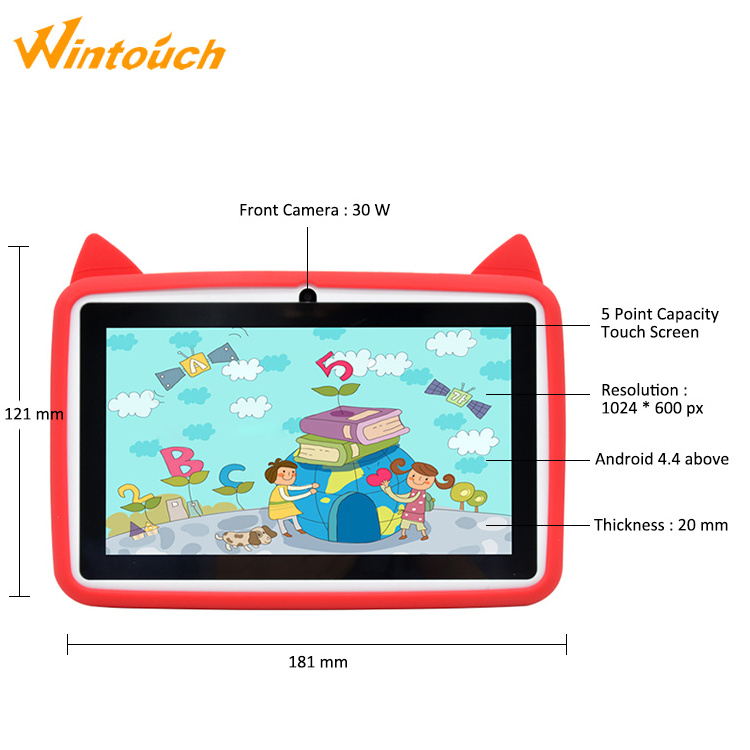 Children tab 7 inch allwinner android 4.4 kitkat tablet educational for kid