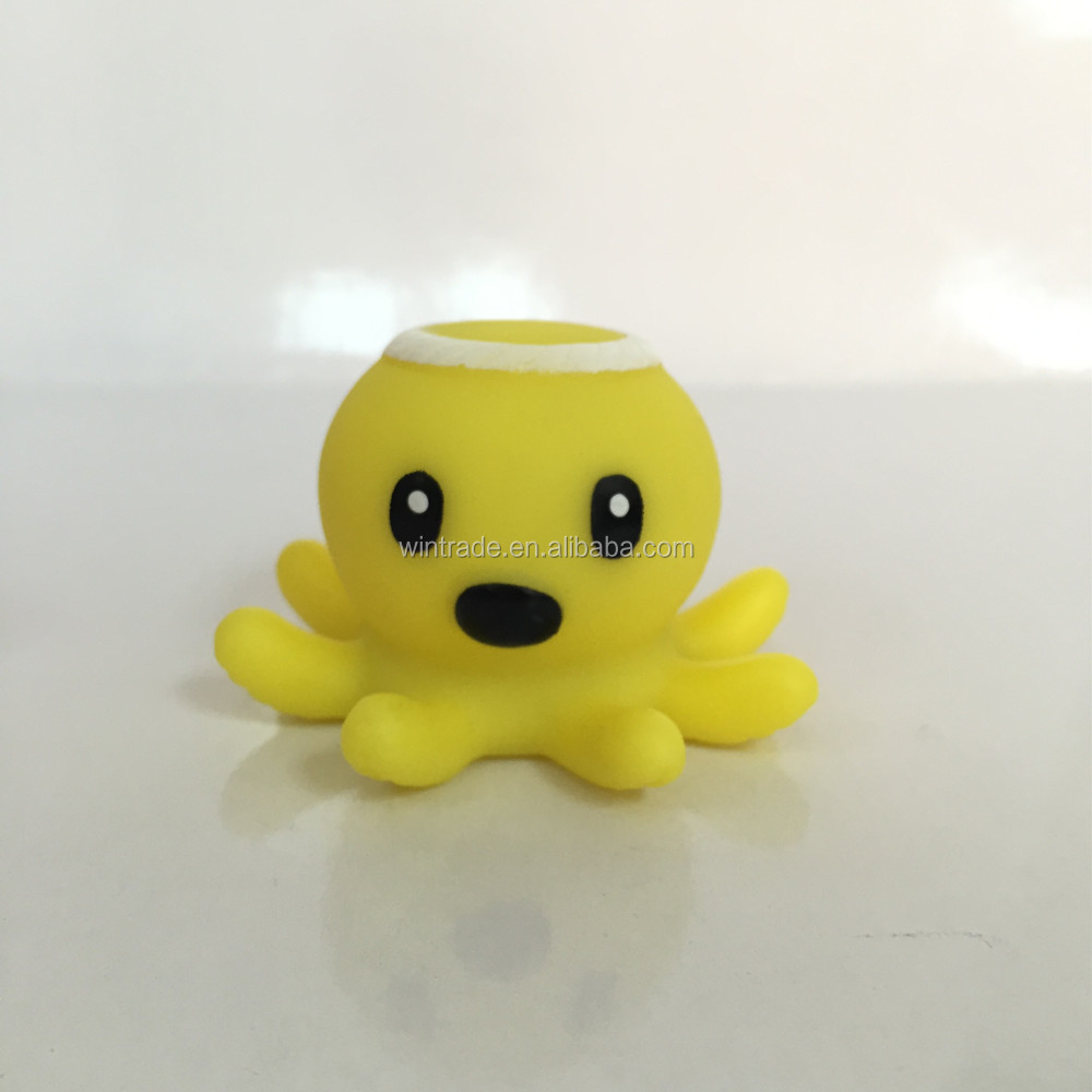 Customized Bath Animal Flashing Bathub Toy Gift LED PVC Rubber Octopus with light