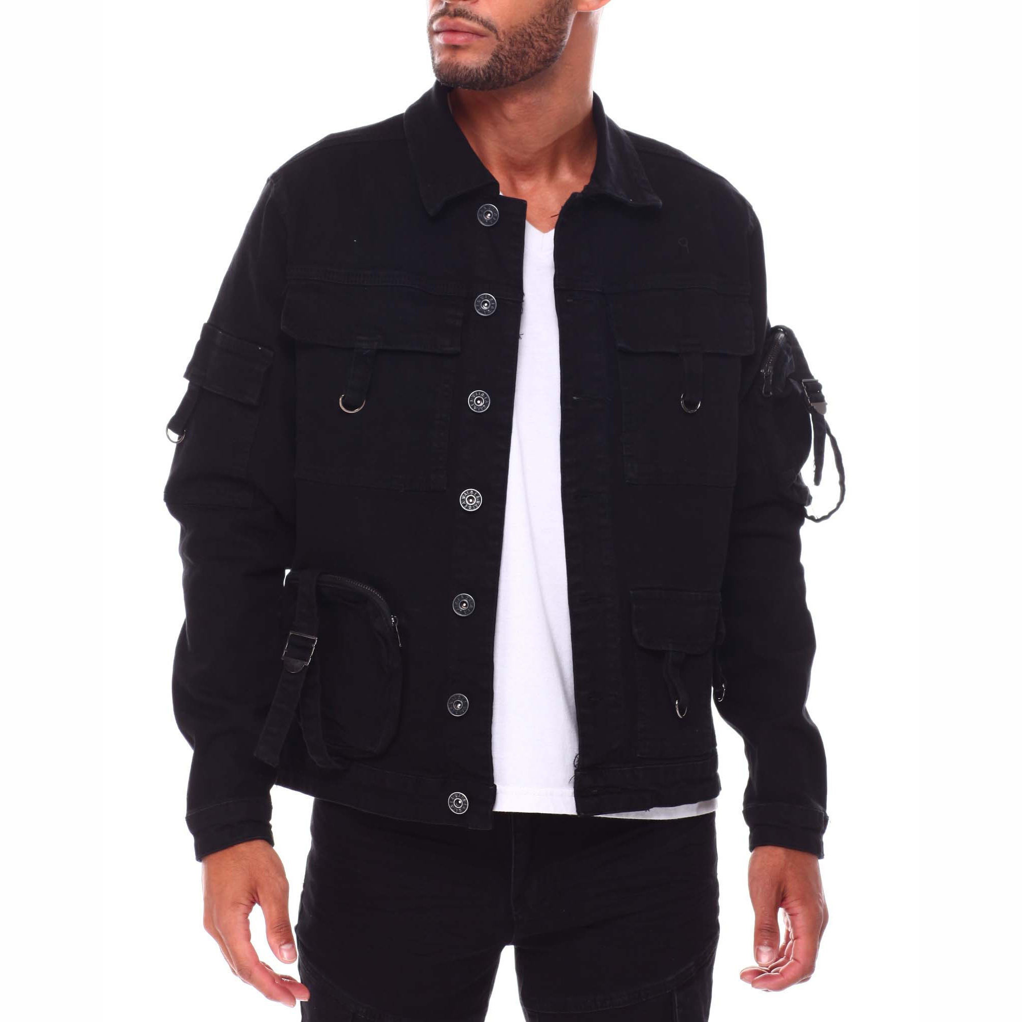 Men's Jacket custom designers denim jackets in bulk high quality funky streetwear denim jacket