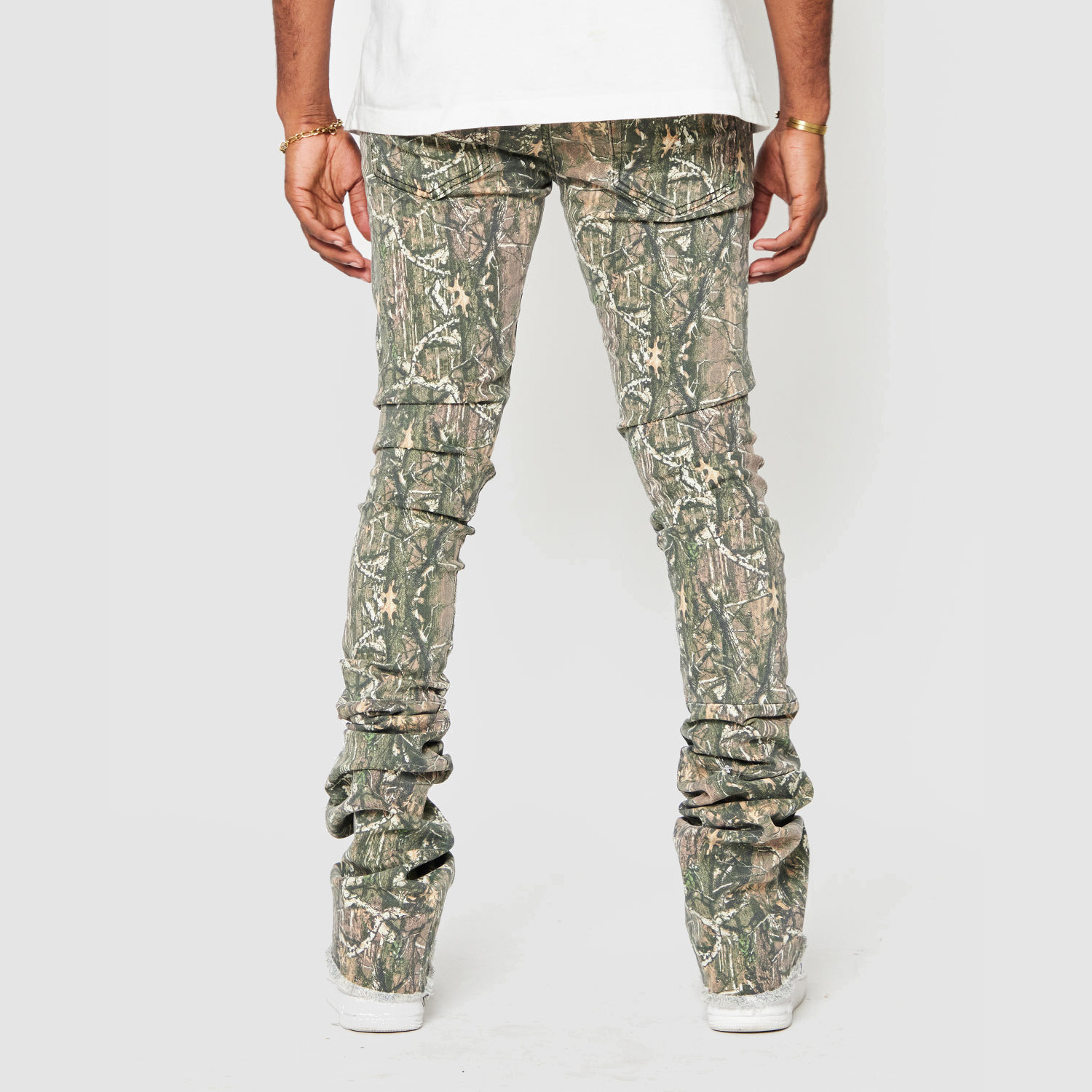 Custom Designers Men Pants AeeDenim Men's FOREST CARGO INSEAM Slim Tapered Tailored At The Waist Stacked fit Denim Jeans