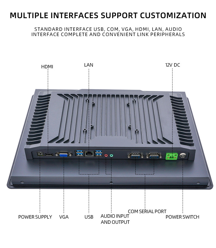 10.4 12 15 17 19 21 Inch Touch Screen All In One Industrial Pc Ip67 Waterproof Fanless Industrial Computer