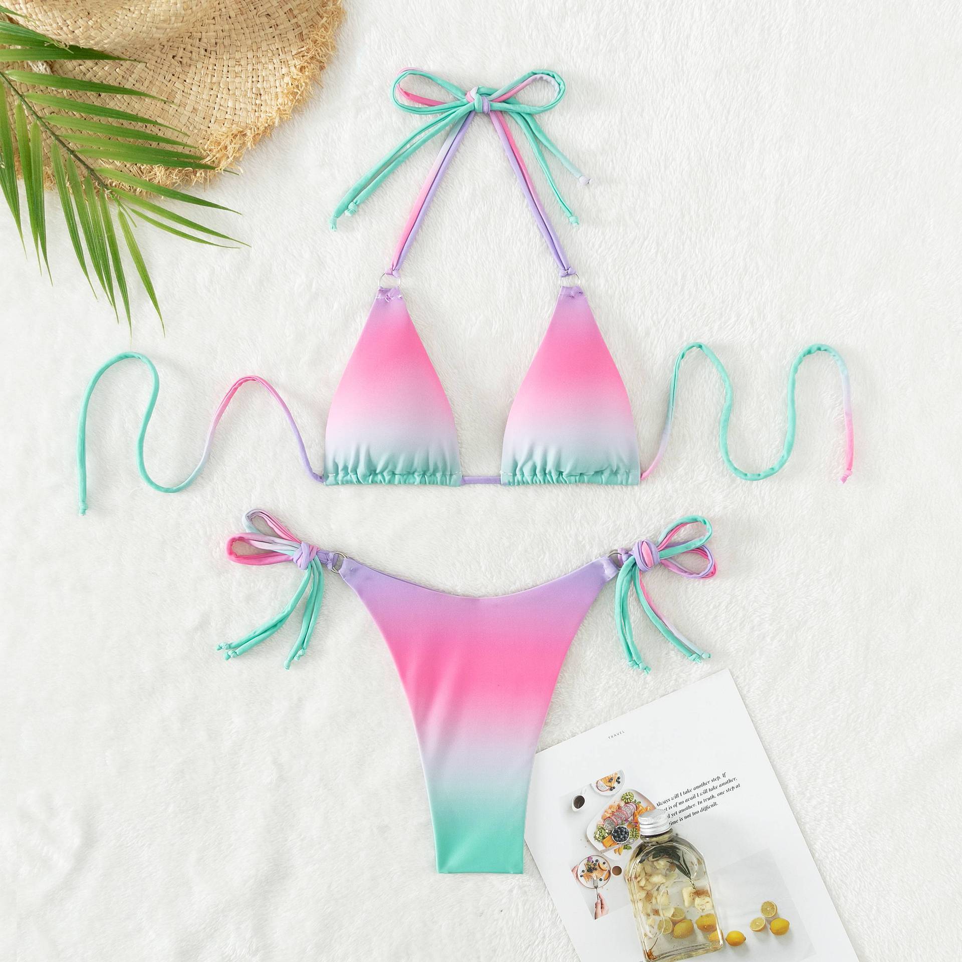 25 Years Wintu Triangle Bikini Women 4 Gradually Changing Color Swimwear Mini Brazilian Biquini Sexy Bathing Suit Micro Swimsuit