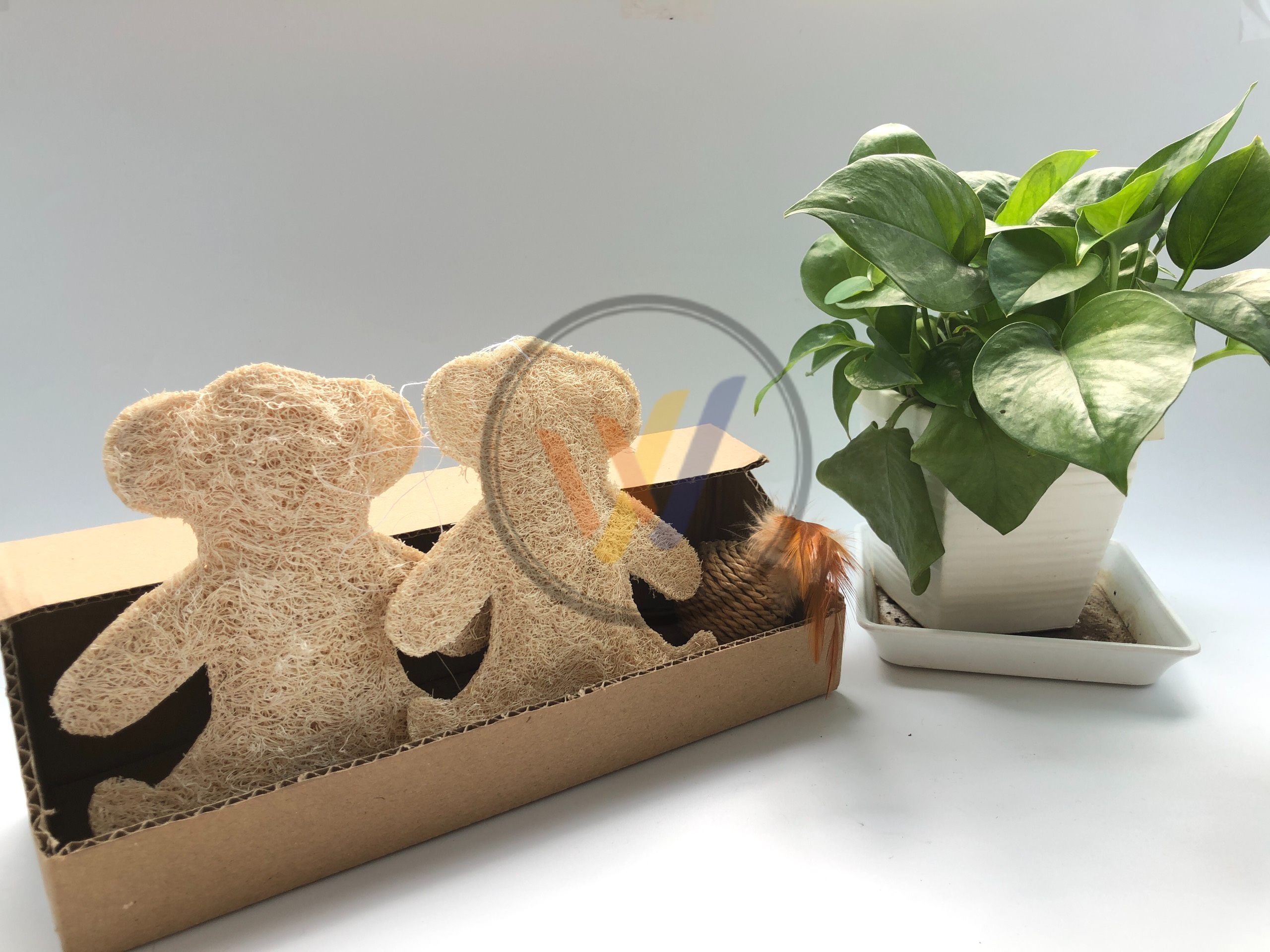 Cat loofah toy // 100% natural // safe for your pet // made in Vietnam manufacture // Ms. Christin +84 918 418 605