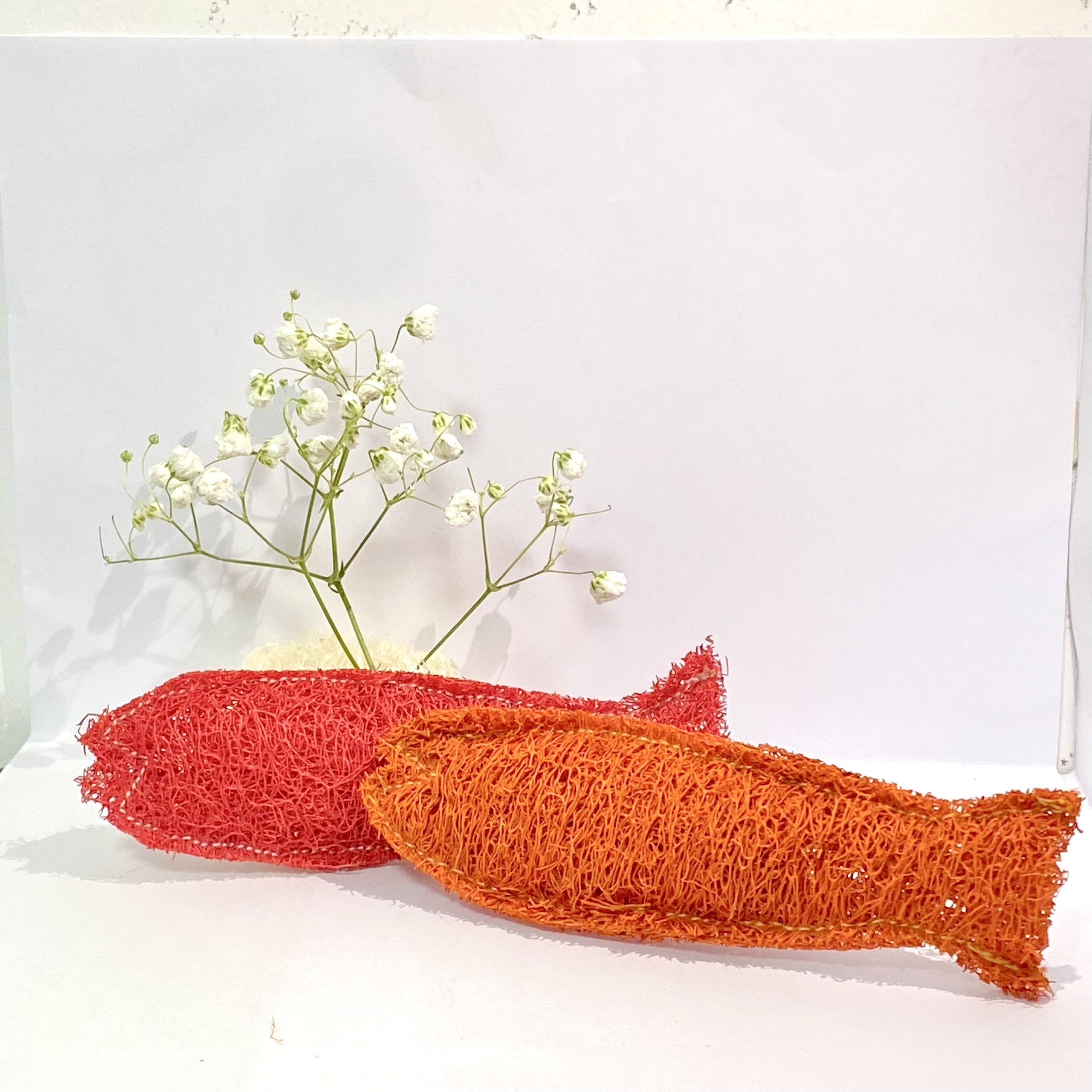 (R8) WINVN INT Luxury Style Hot Selling Fish Shape Loofah Pet Toys for Cat Playing Chewing with Multi Size Ms. Jennie