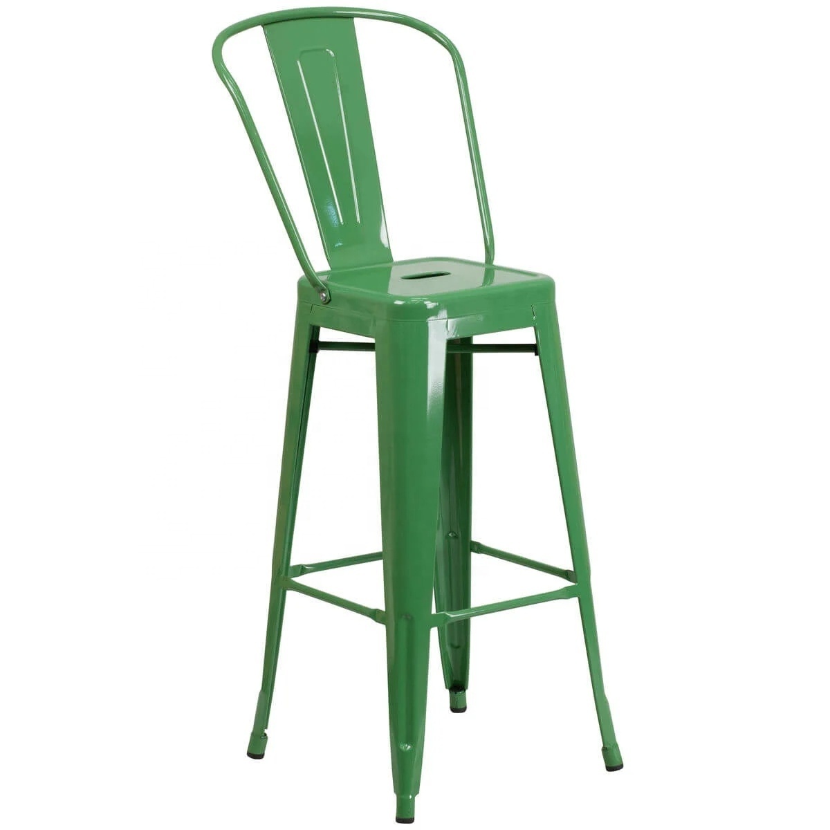 Antique Steel Outdoor Garden Chair Outdoor Furniture Garden Bar stool Metal Frame with high back rest