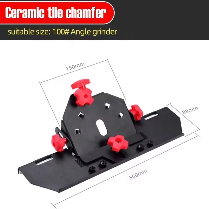 45 Degree Ceramic Tile Chamfering Tool Tile Cutting Chamfer Bracket Small Edging Tool Compatible with 115 125 Angle Grinder