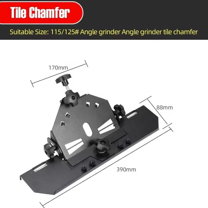 45 Degree Ceramic Tile Chamfering Tool Tile Cutting Chamfer Bracket Small Edging Tool Compatible with 115 125 Angle Grinder