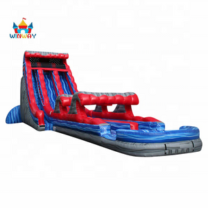 20FT toboggan gonflable commercial inflatable water slide with pool for kid's giant inflatable slide