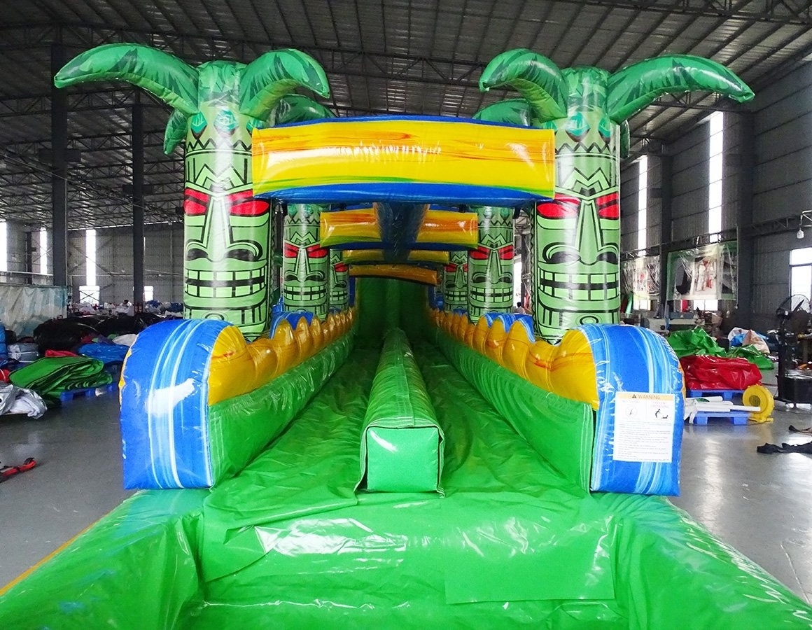 Commercial grade Reggae Rush Dual Lane inflatable water slide Dry wet Water Trampoline for renting outdoor