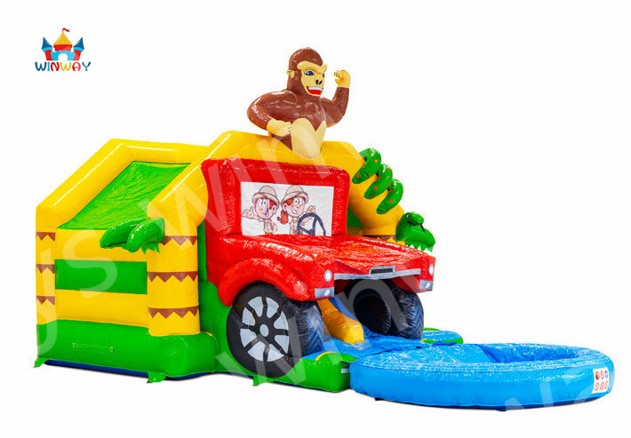 Slide Combo Double slide Gorilla Bounce House moonwalk bouncy house car theme inflatable bouncer