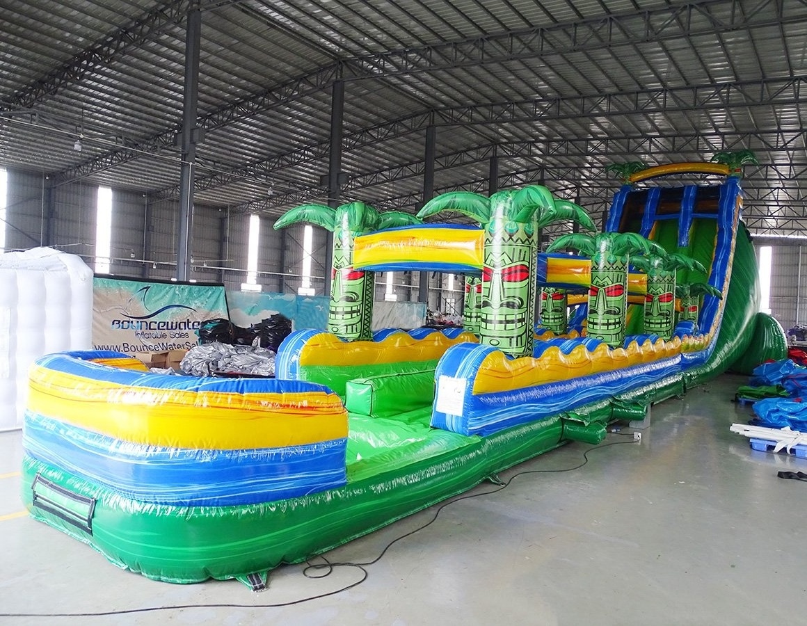 Commercial grade Reggae Rush Dual Lane inflatable water slide Dry wet Water Trampoline for renting outdoor