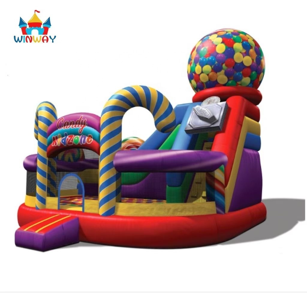 Commercial Inflatable Moonwalk Candyland/Sugar Shack bounce house with side for kids Candy landJumping Bouncy Castle