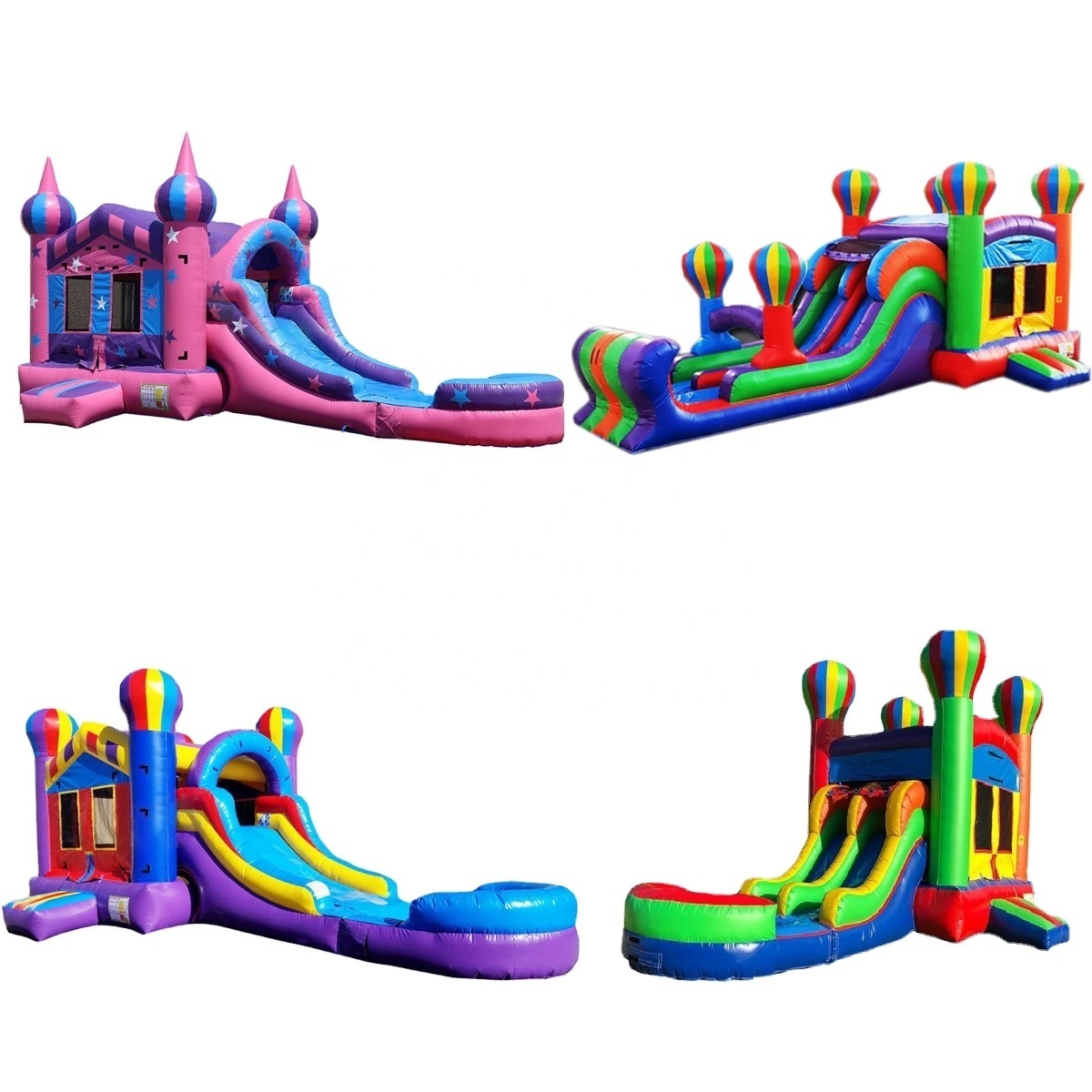 jumping balloons inflatable combo bouncy castle jumping castle  with slide and pool bounce house water slide combo