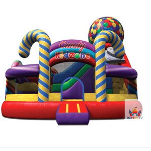 Commercial Inflatable Moonwalk Candyland/Sugar Shack bounce house with side for kids Candy landJumping Bouncy Castle