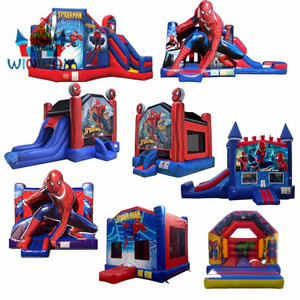 Commercial Inflatable Bouncer spiderman bounce house combo bounce castle custom fast shipping jumpy houses bouncy house