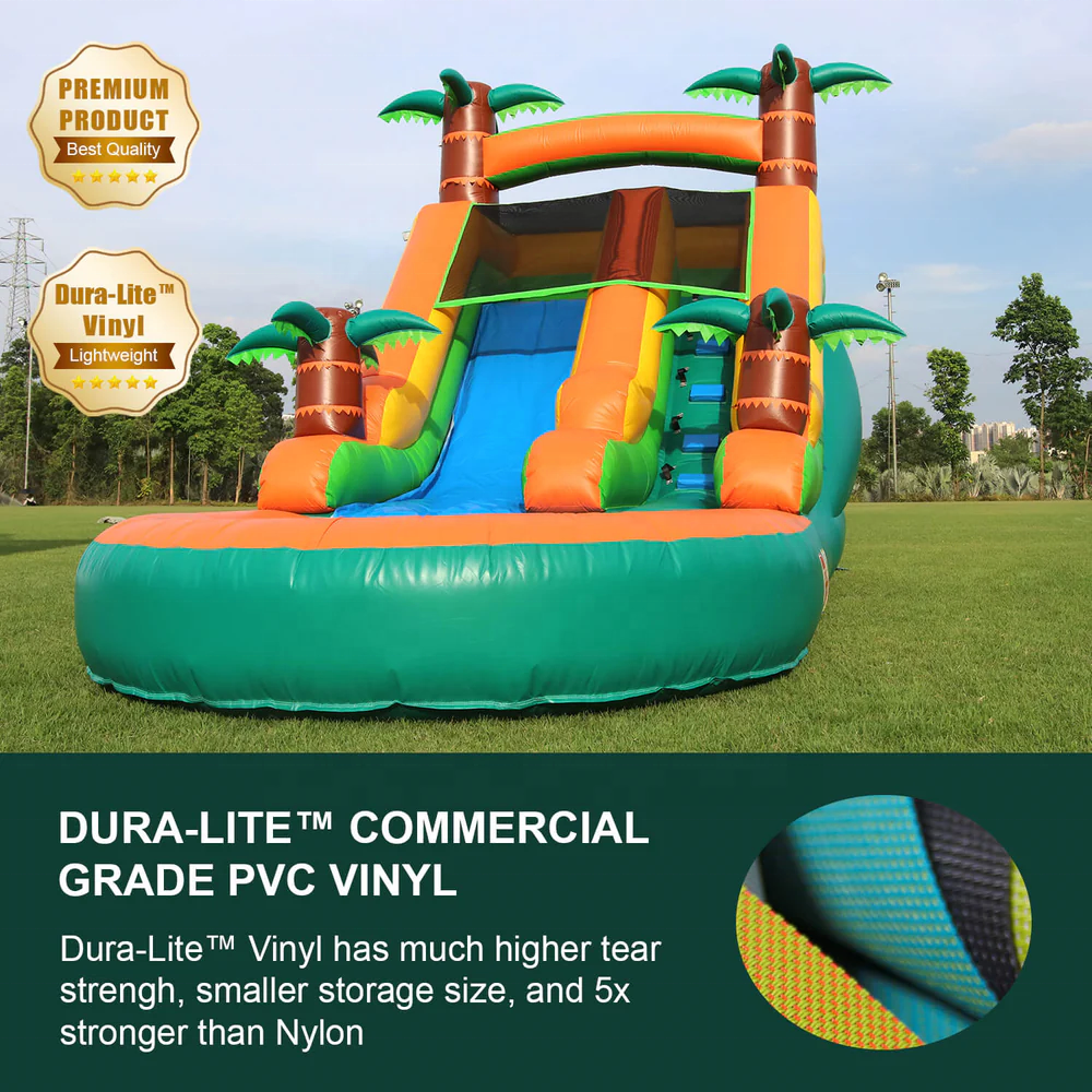 100% PVC Commercial Bouncer Inflatable Water Slide with Splash Pool for Backyard or Party Rental