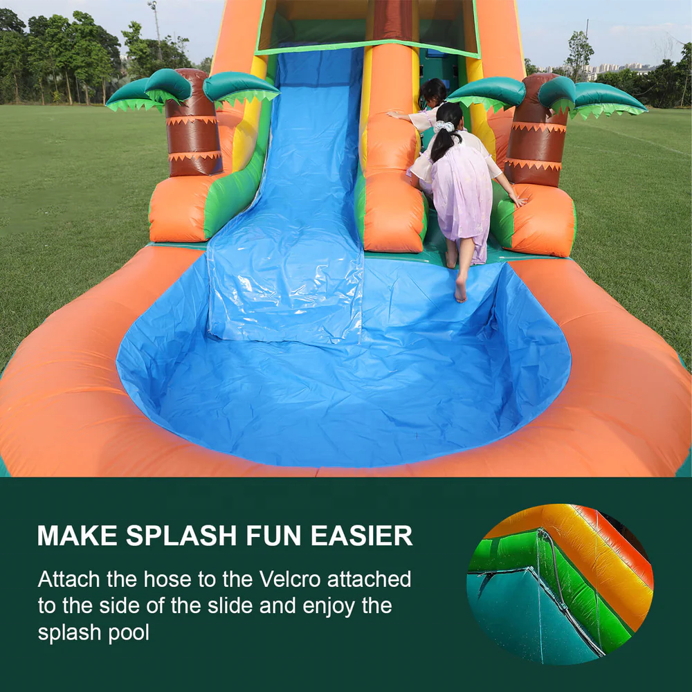 100% PVC Commercial Bouncer Inflatable Water Slide with Splash Pool for Backyard or Party Rental