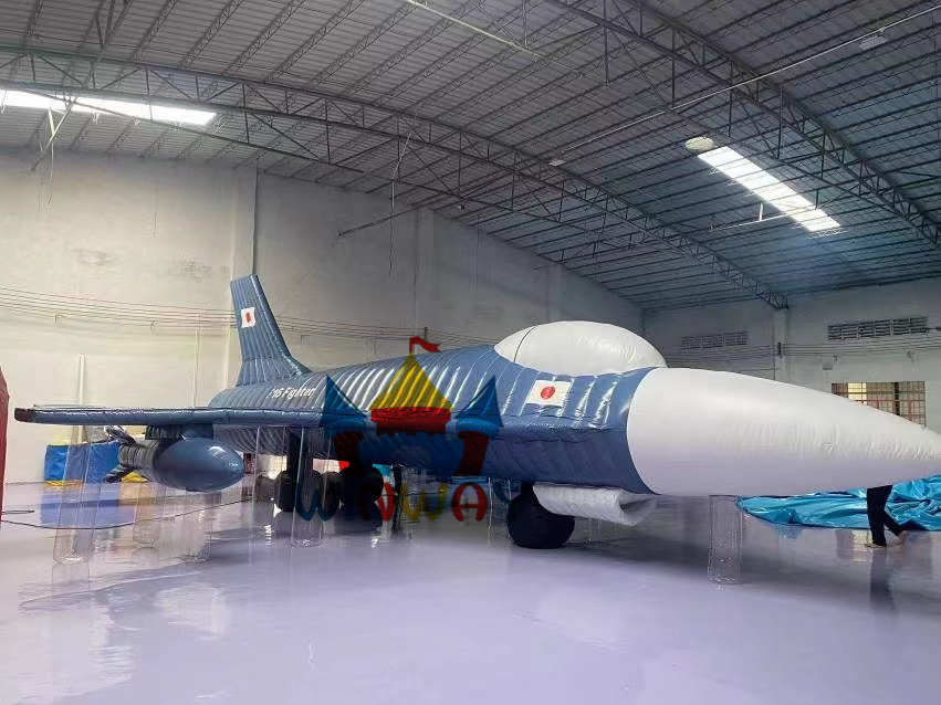 PVC Inflatable fighter customized color Aircraft Inflatable fighter jet model airplane