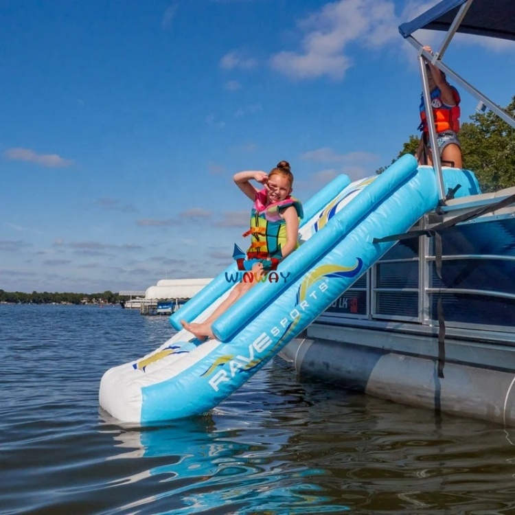 Cheap Water slide Commercial Giant Inflatable Floating Water Slide For Yacht Boat With Pool Pontoon