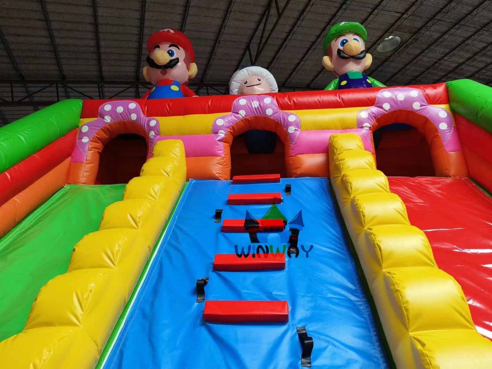 2023 Commercial Grade PVC Christmas Super Mario bros Inflatable Bounce House Combo Jumping Castle for Rental