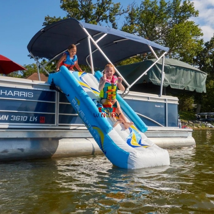 Cheap Water slide Commercial Giant Inflatable Floating Water Slide For Yacht Boat With Pool Pontoon