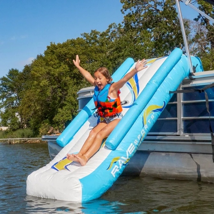 Cheap Water slide Commercial Giant Inflatable Floating Water Slide For Yacht Boat With Pool Pontoon